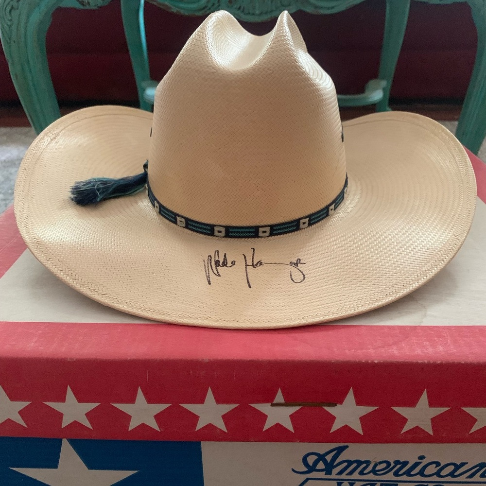 Men's Straw Cowboy Hat with Teal Hatband